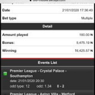 bet9ja betting code - Real Telegram